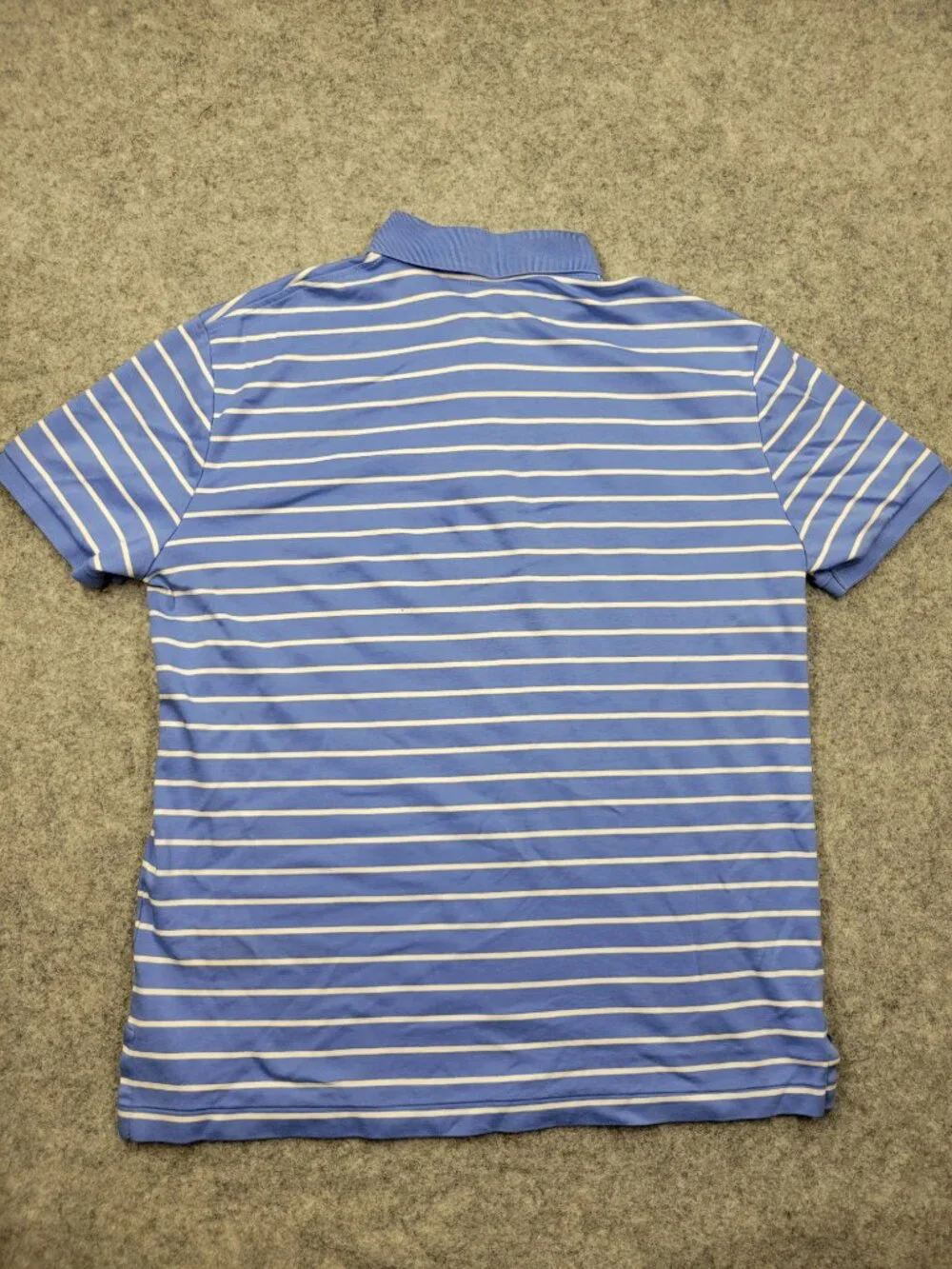 Polo Ralph Lauren Mens polo shirt  size medium blue and white good condition